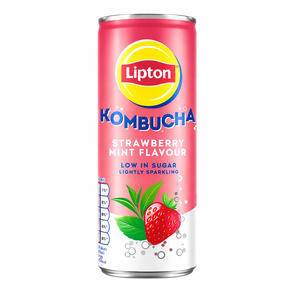 Lipton Kombucha Strawberry Mint – Canette 250 ml