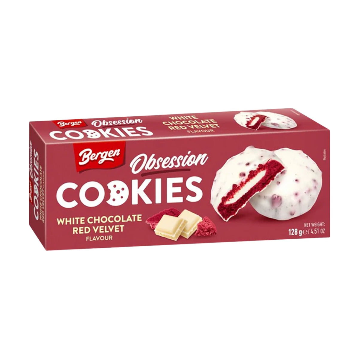 Bergen Obsession Cookies Red Velvet Chocolat blanc 128 g