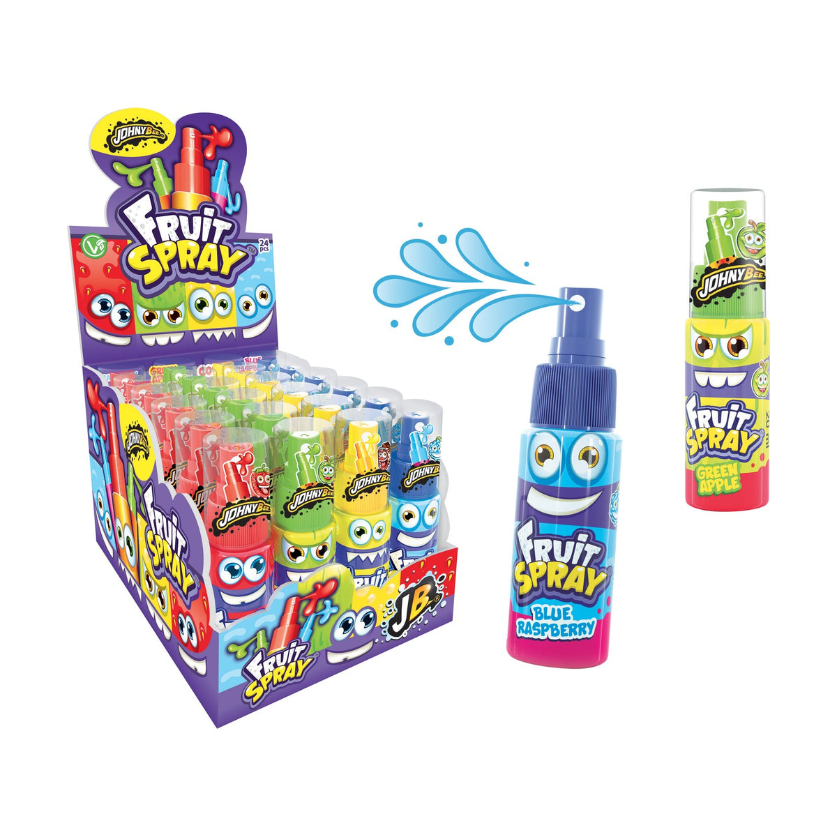 Johny Bee Flash Powder, sucette lumineuse et poudre acidulée
