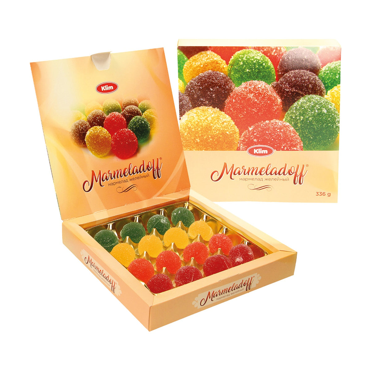 Marmeladoff, pâtes de fruits gélifiées assorties 336 g