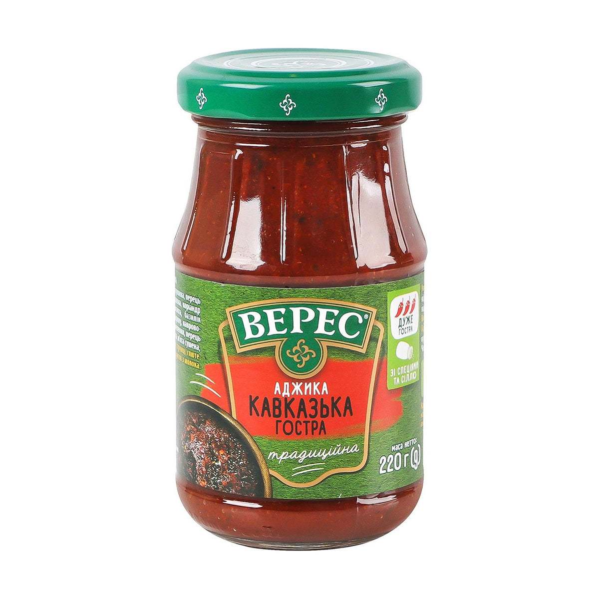 Veres, adjika caucasienne épicée traditionnelle 220 g