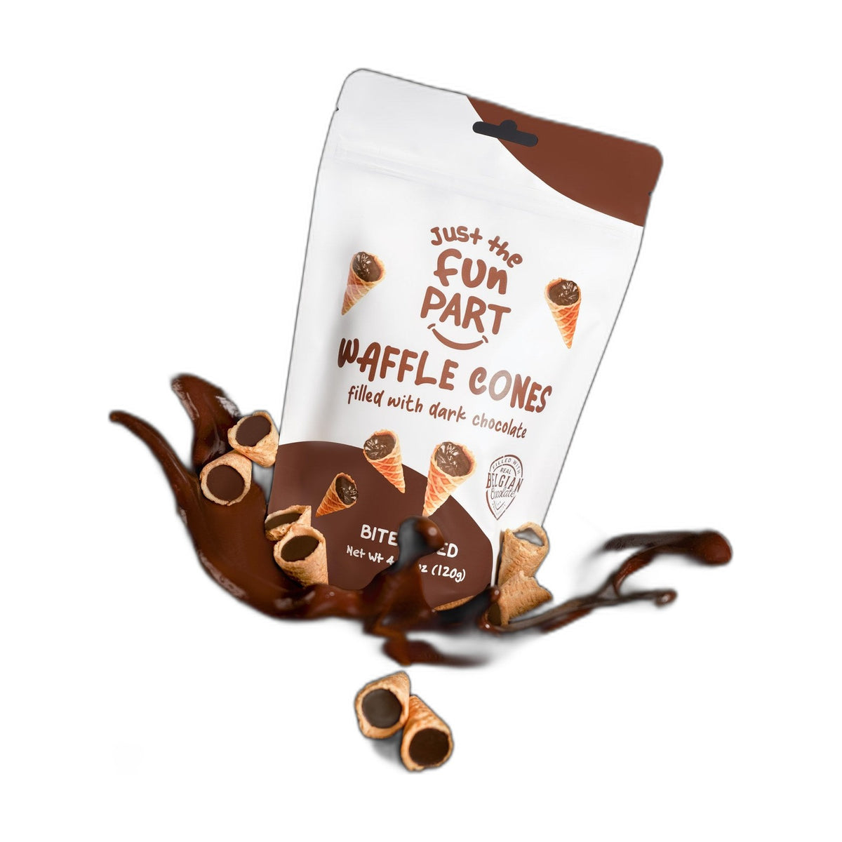 Just The Fun Part, Cônes gaufrés chocolat noir 120 g