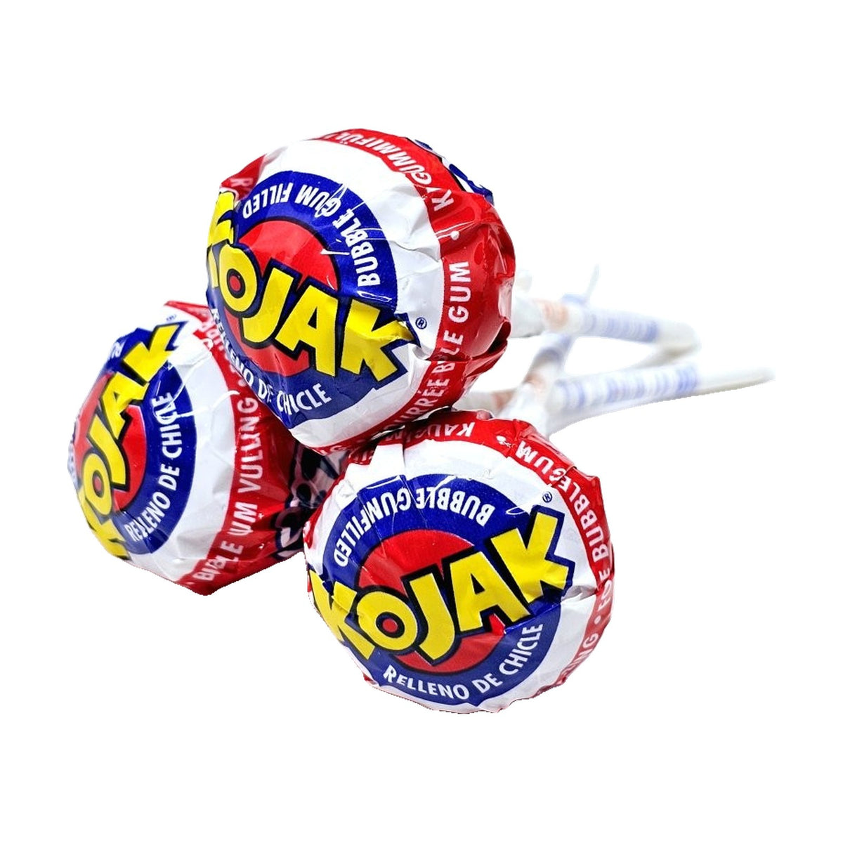 Kojak, sucette fourrée chewing-gum fraise