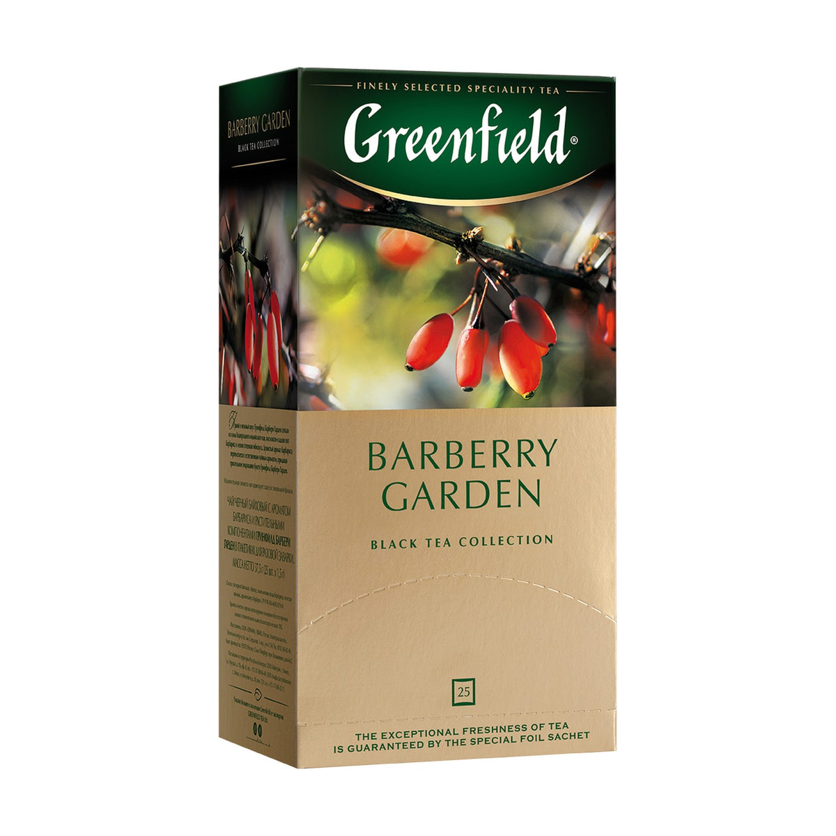 Greenfield, thé noir aux fruits Barberry Garden 25 × 2 g