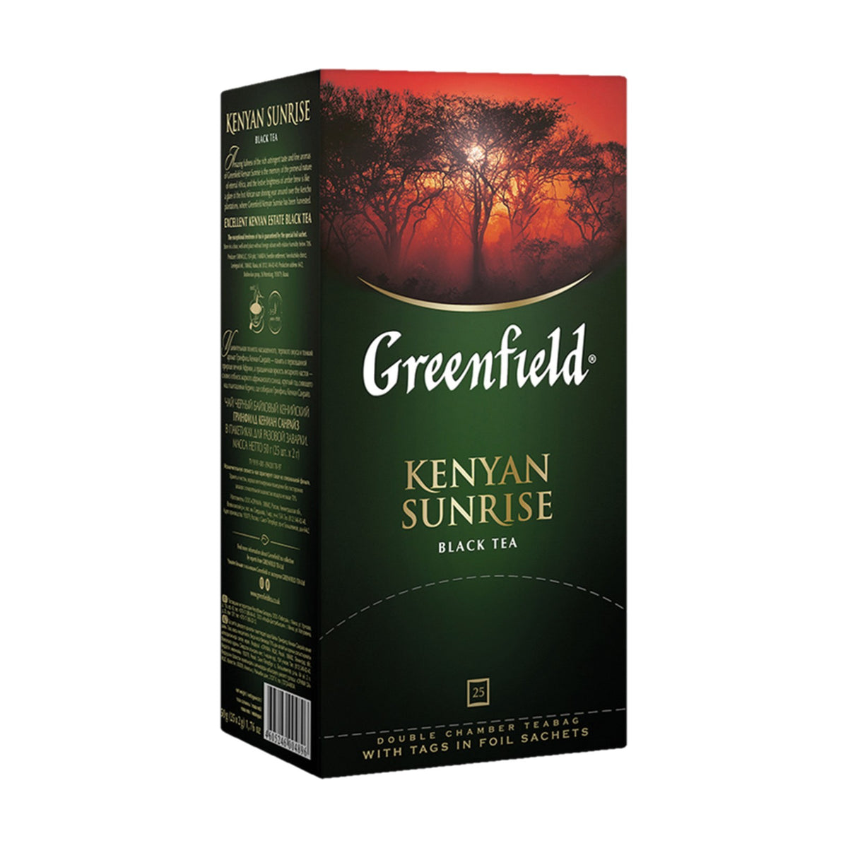 Greenfield, thé noir Kenyan Sunrise 25 sachets 50 g
