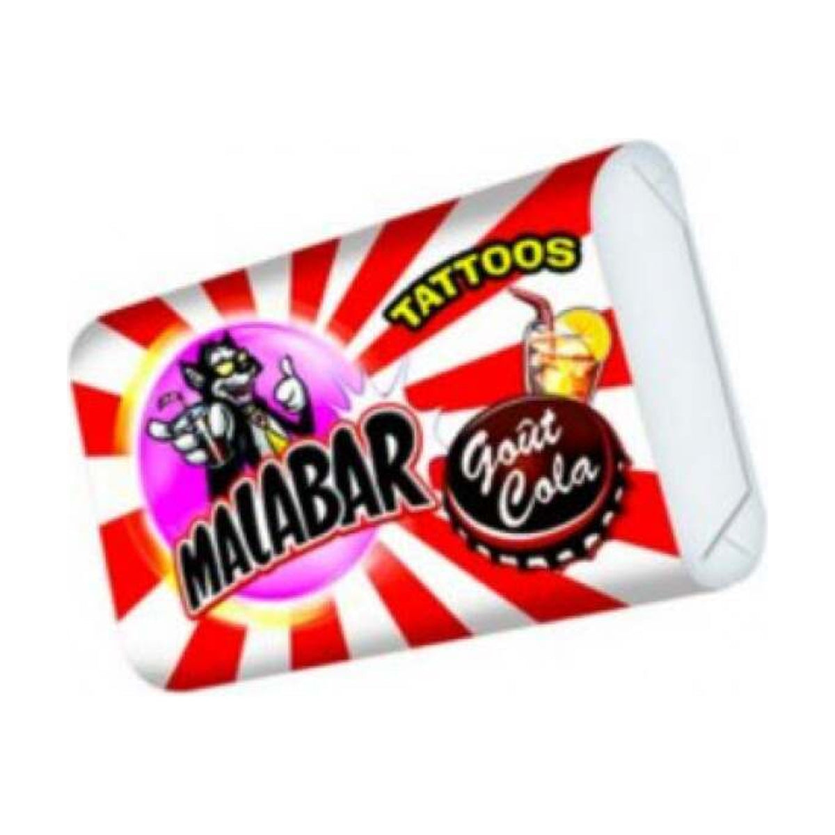 Malabar Tattoos chewing-gum goût Cola (à l'unité)