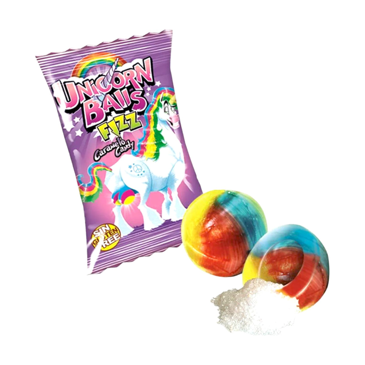 Fini Unicorn Balls Fizz Caramelo Candy à l'unité