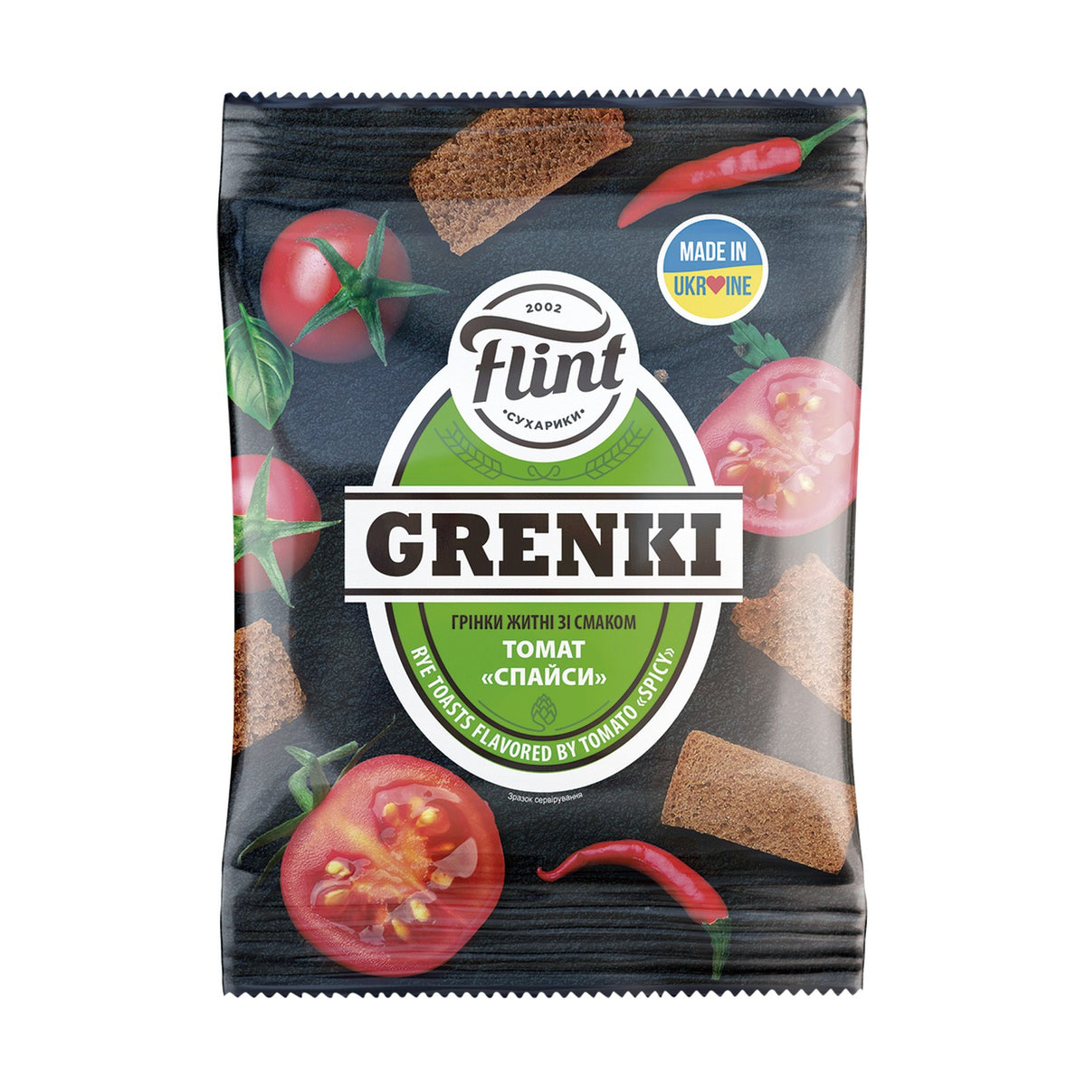 Flint, Croûtons de pain de seigle saveur tomate épicée 70 g