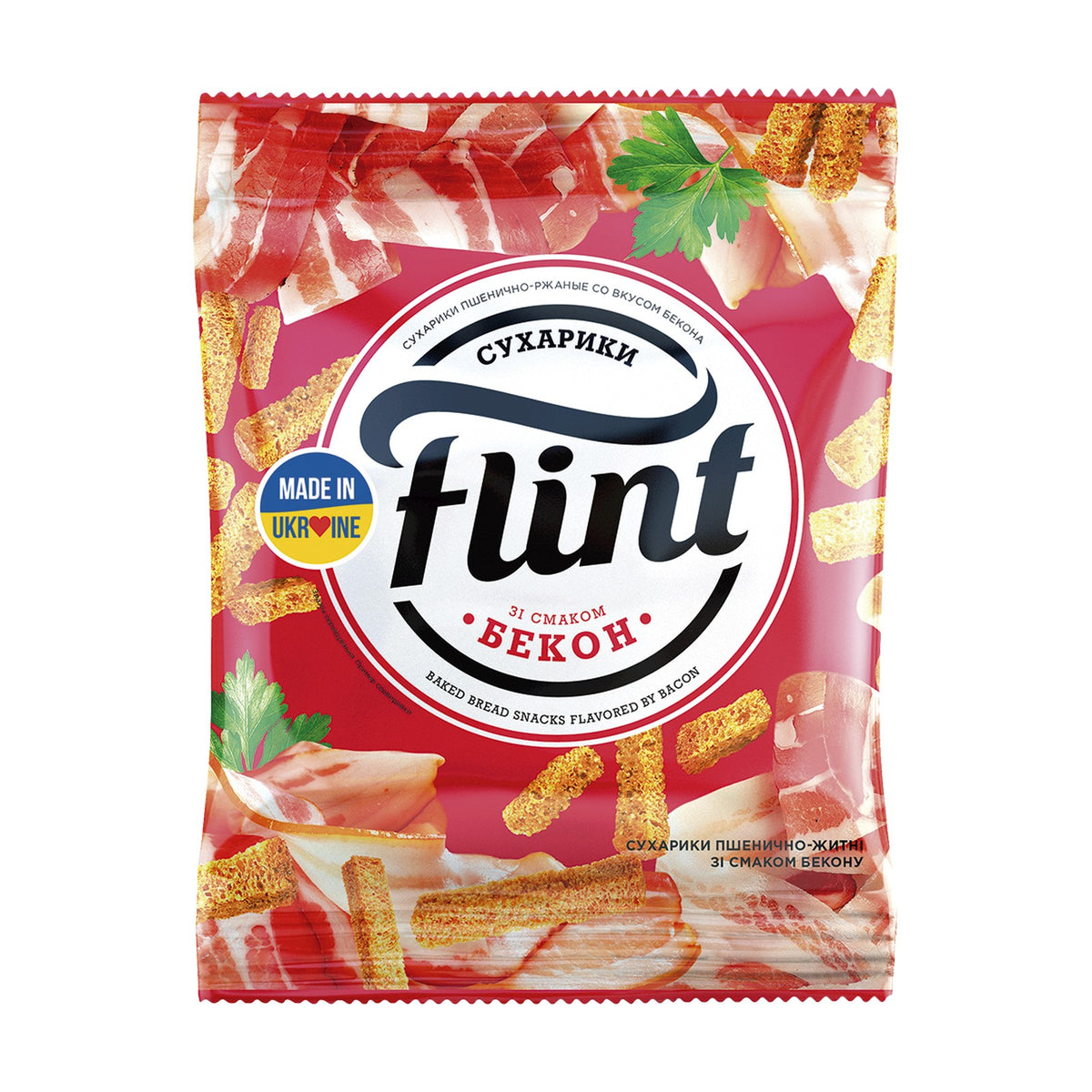 Flint, Croûtons de pain blé-seigle saveur bacon 70 g