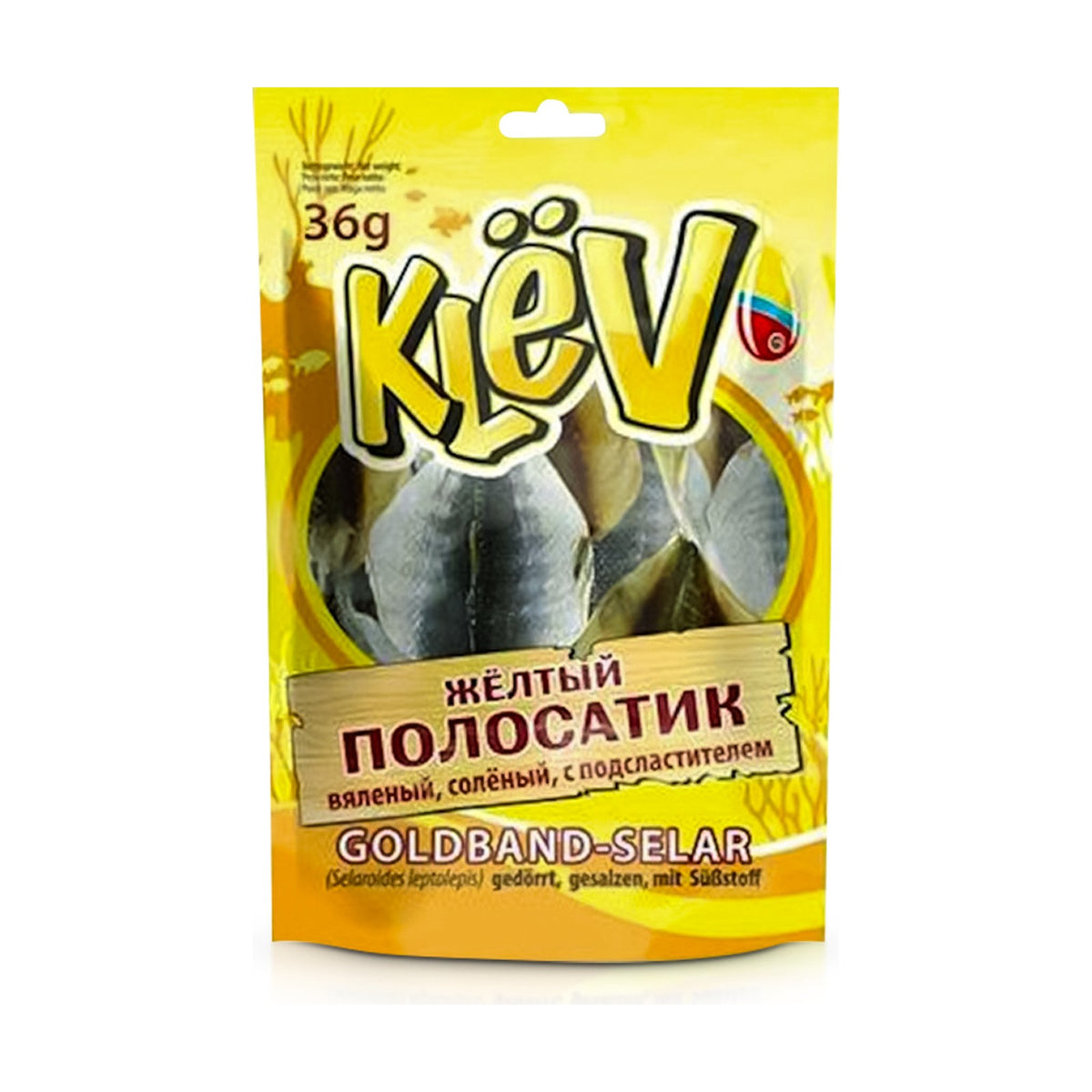 Klëv, poisson séché salé Goldband-Selar (polosatik jaune) 36 g