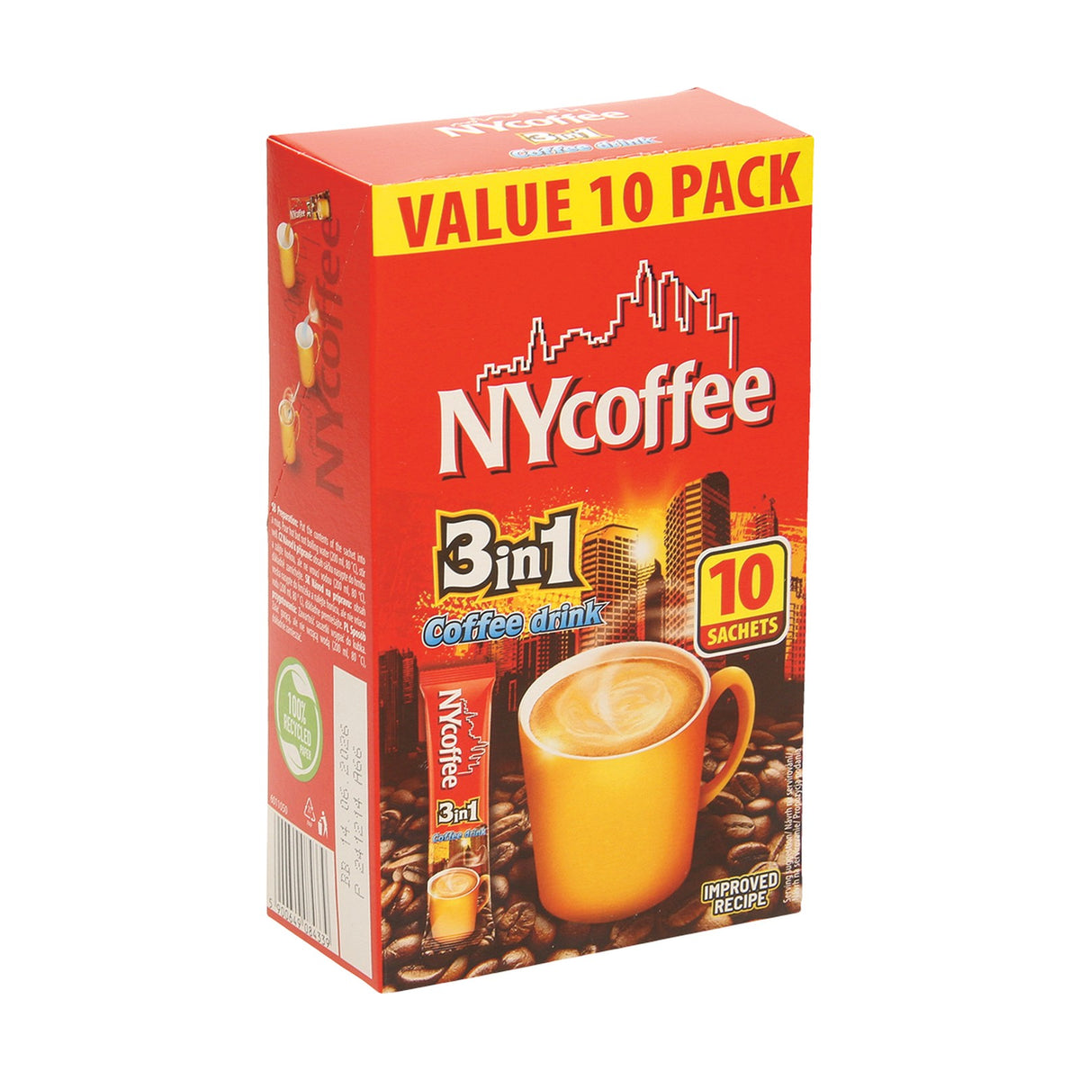 NYcoffee, café soluble 3 en 1 boîte de 10 sachets
