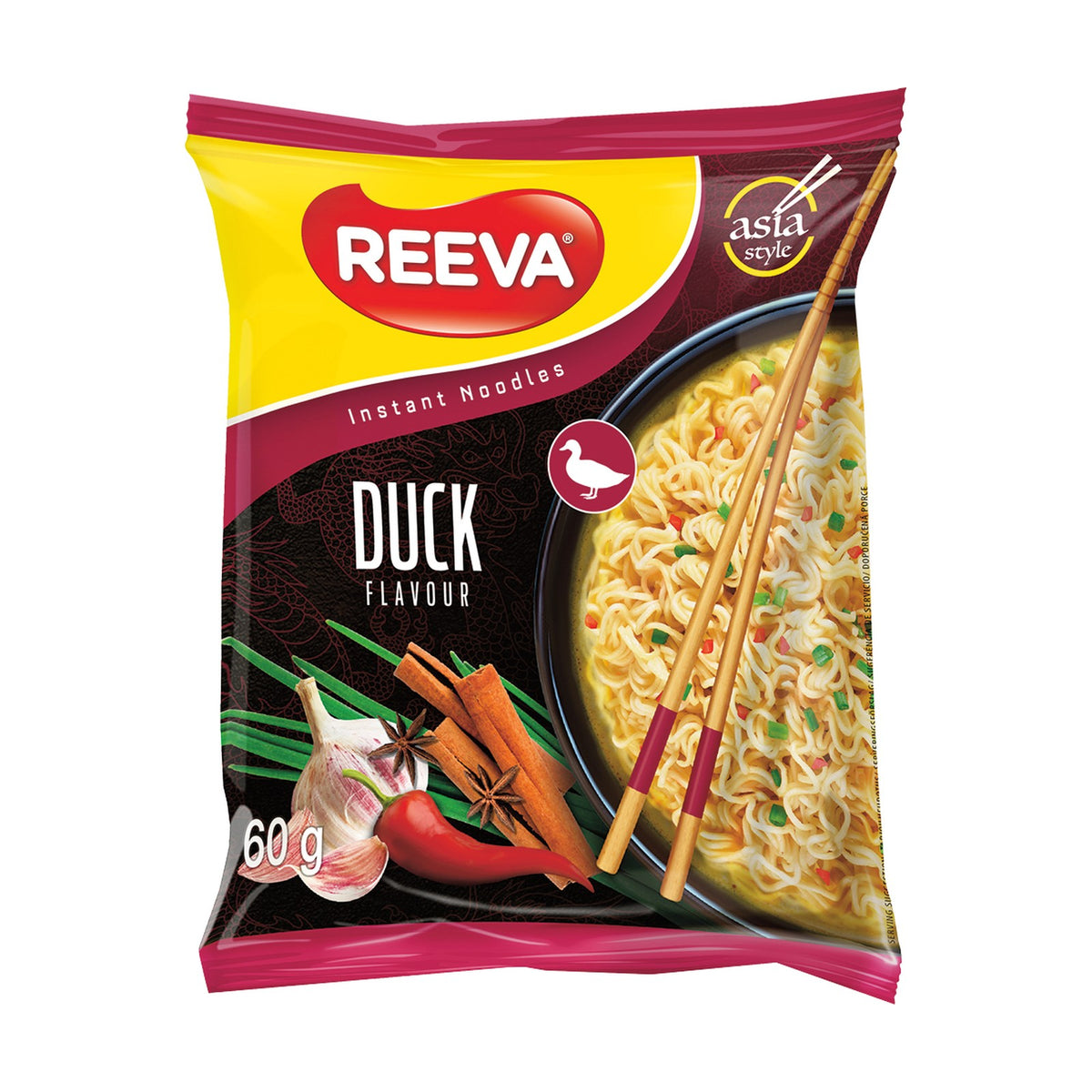 Reeva, Nouilles instantanées saveur canard 60 g