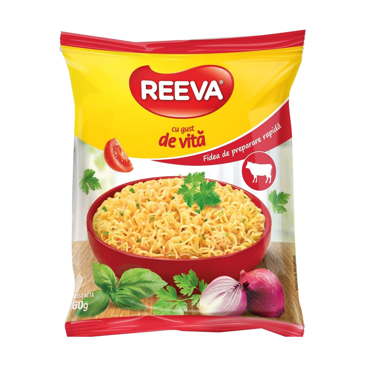 Reeva, Nouilles instantanées saveur bœuf 60 g