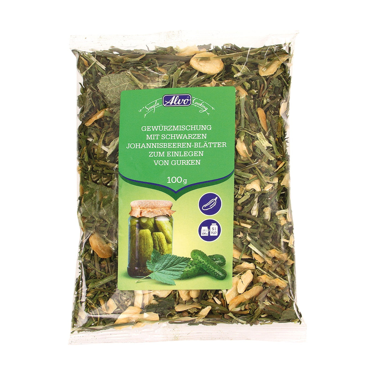 Alvo, mélange d'épices aux feuilles de cassis pour cornichons 100 g