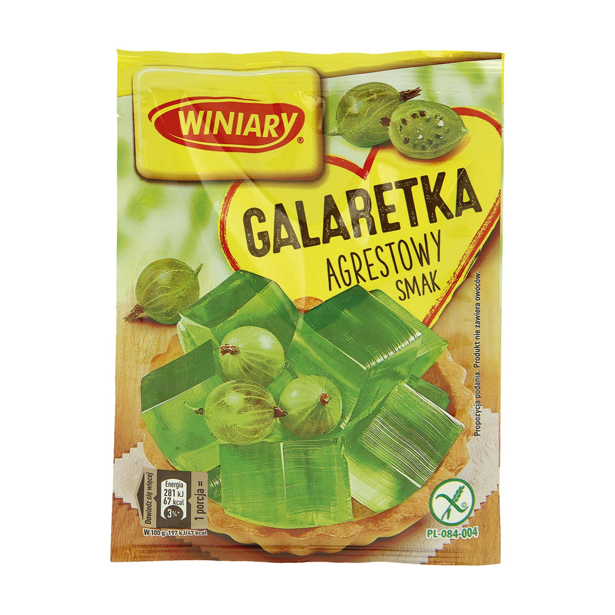 Winiary, gelée dessert saveur groseille à maquereau 71 g