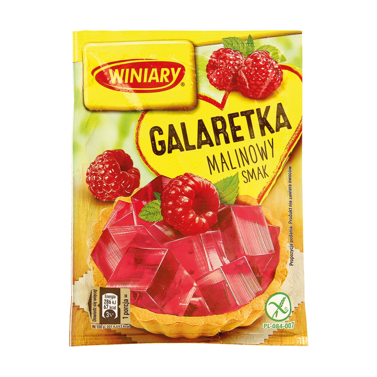 Winiary, gelée dessert saveur framboise 71 g