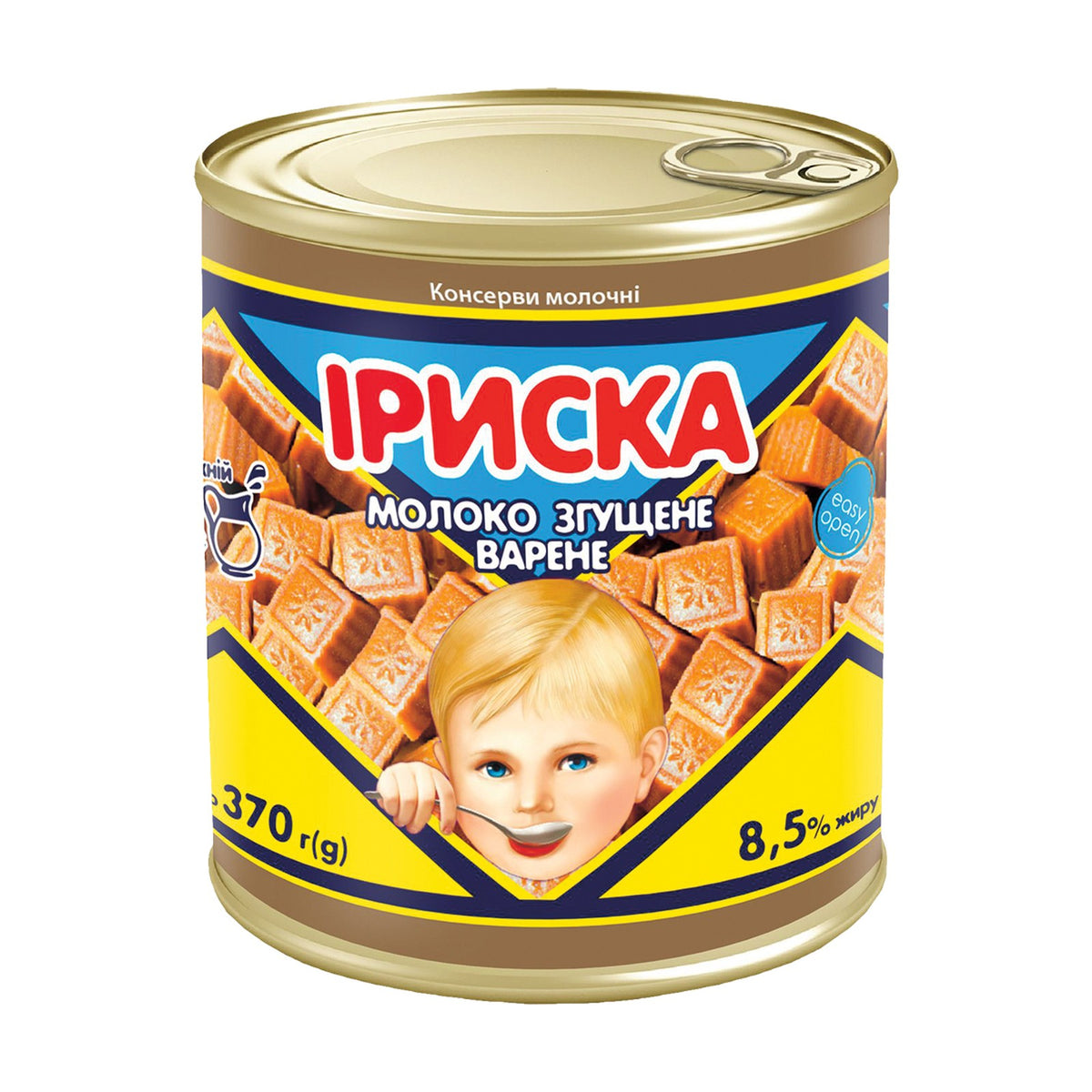 Iriska, lait concentré sucré cuit caramel 8,5 % 370 g