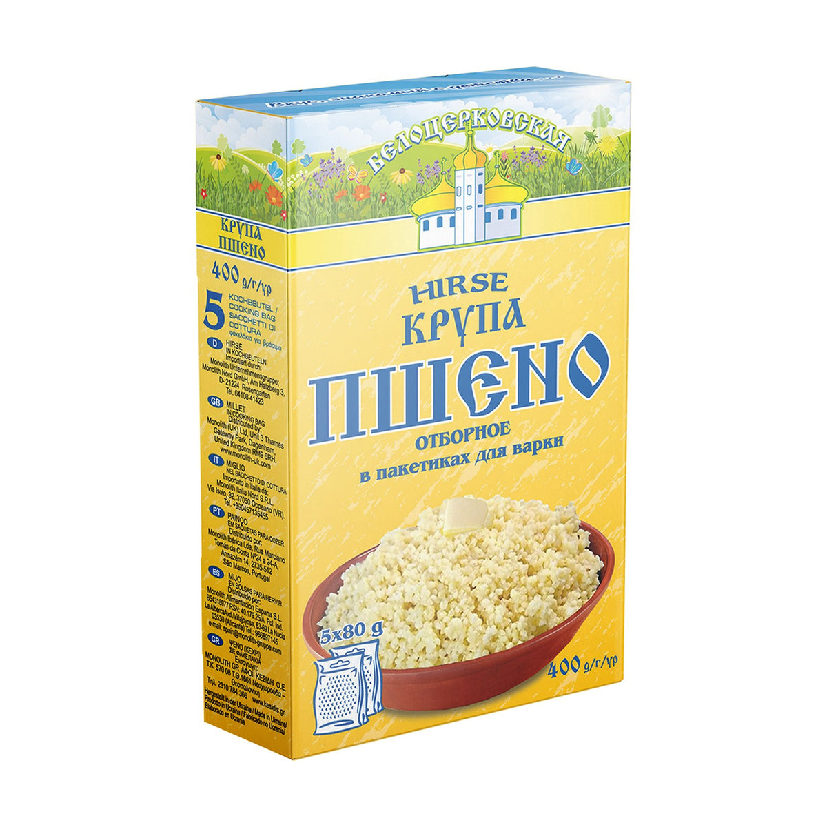 Belotserkovskaya, millet en sachets de cuisson 5 x 80 g