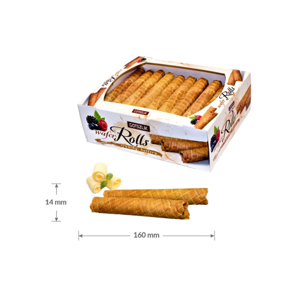Gotszlik, Rouleaux de gaufrette Wafer Rolls nature