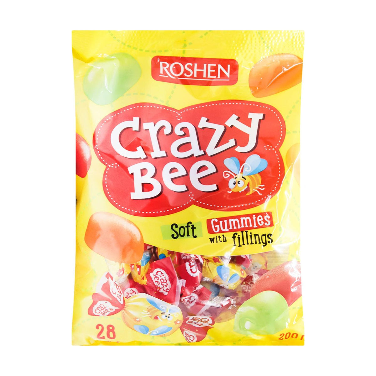 Roshen Crazy Bee, gelée de fruits fourrée 200 g