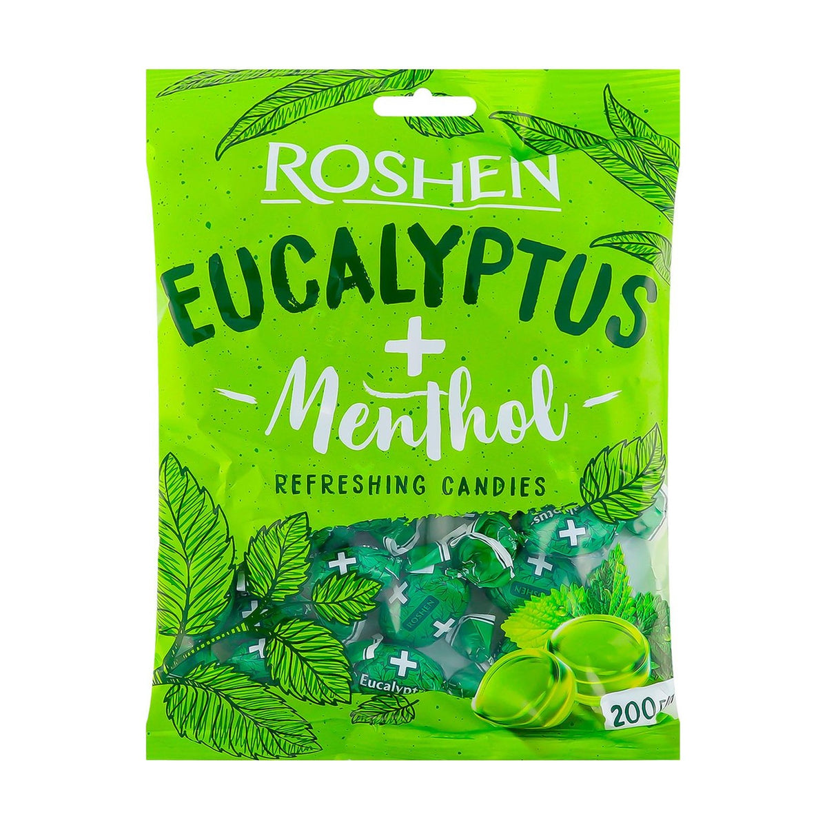 Roshen, Bonbons rafraîchissants eucalyptus et menthol 200 g