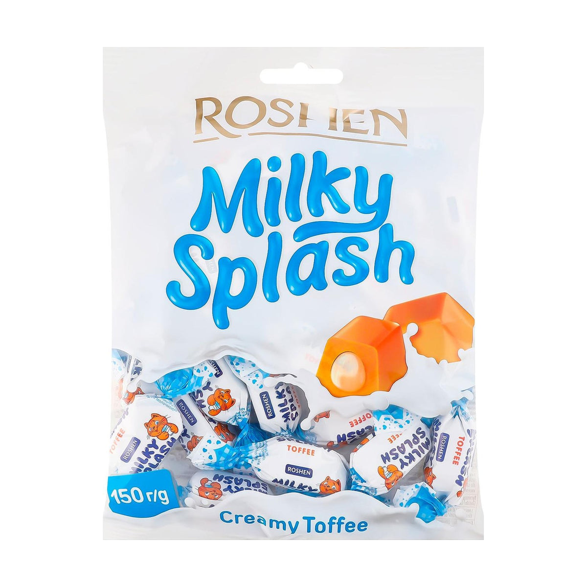 Roshen, Bonbons toffee Milky Splash fourrés au lait 150 g
