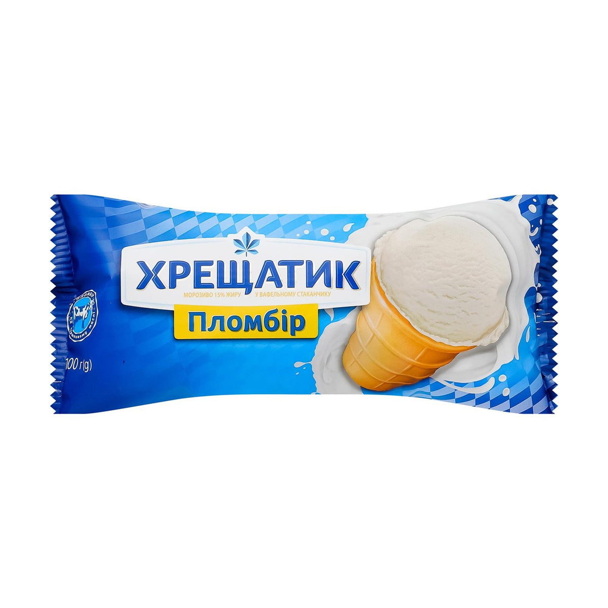 Kreshatik, glace plombir en cornet 150 ml