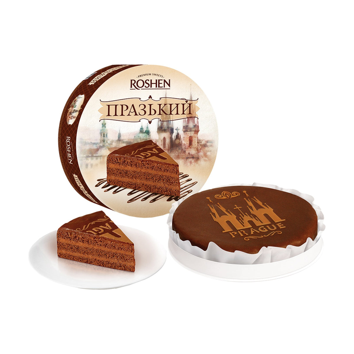 Roshen, gâteau Praga au chocolat et crème abricot