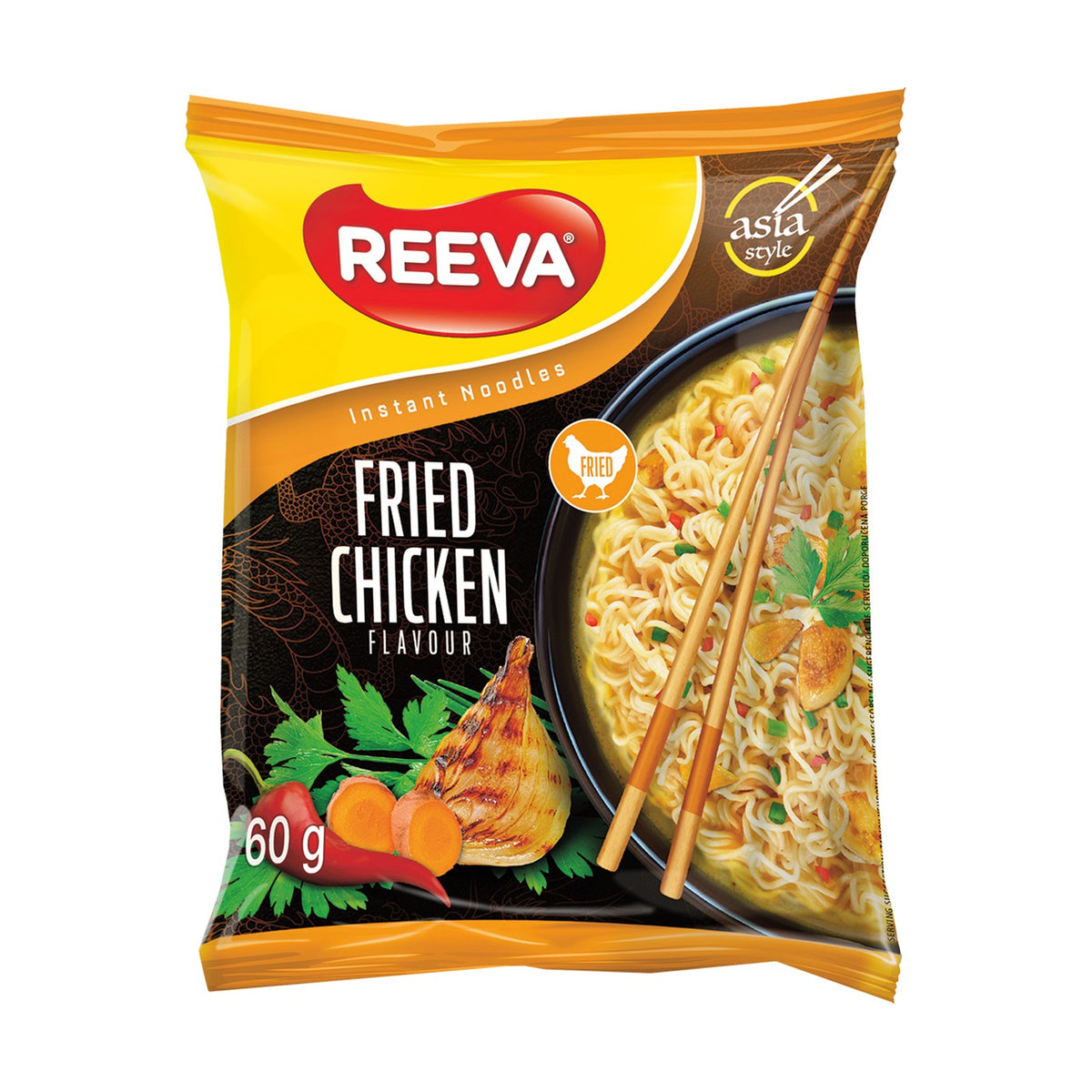Reeva, Nouilles instantanées saveur poulet frit 60 g