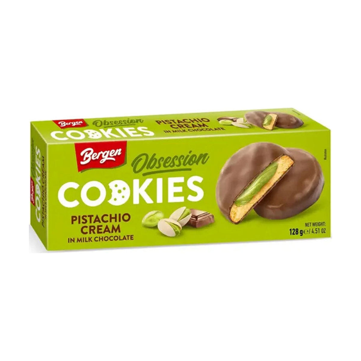 Bergen Obsession Cookies Pistache Chocolat au lait 128 g
