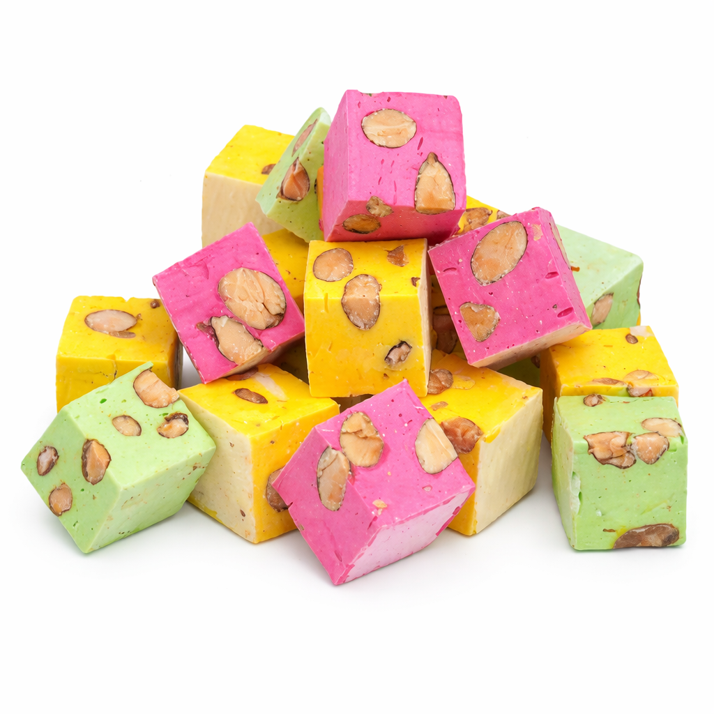 Cubes de Nougat aux Amandes – Assortiment Fruits